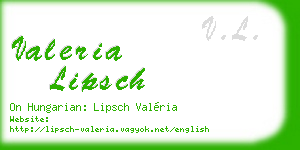 valeria lipsch business card